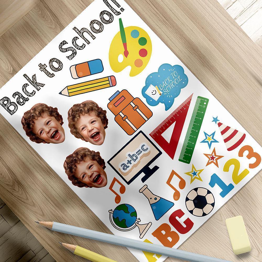 Custom Sticker Kid's Cute Face back to School - soufeelus