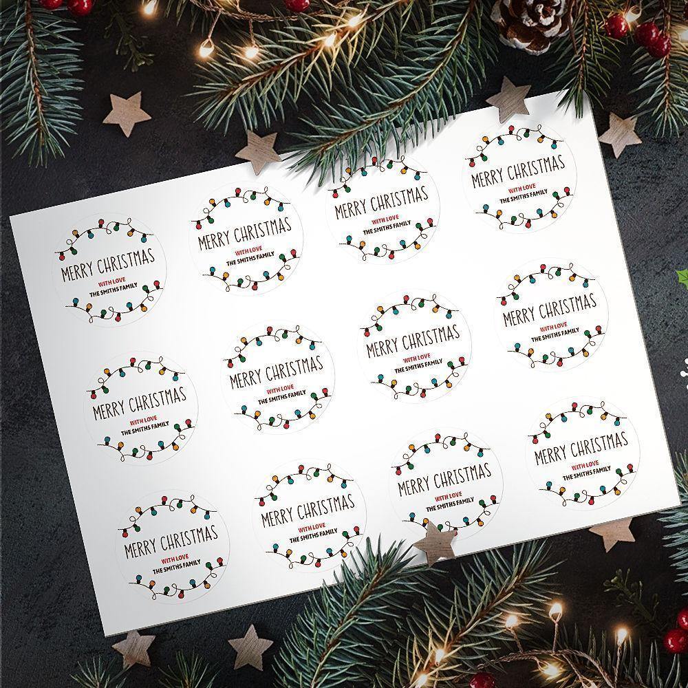 Custom Engraved Sticker Christmas Gifts Merry Christmas - soufeelus