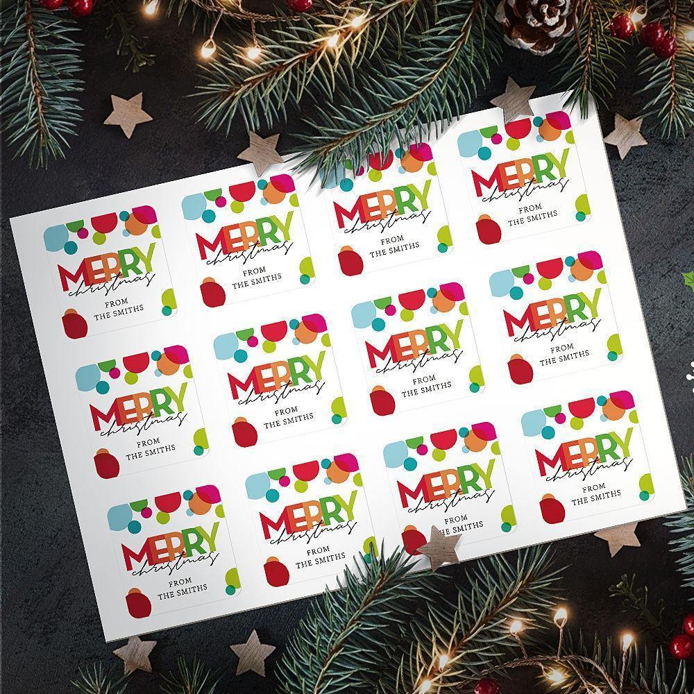 Custom Engraved Multicolor Sticker Christmas Gifts - soufeelus