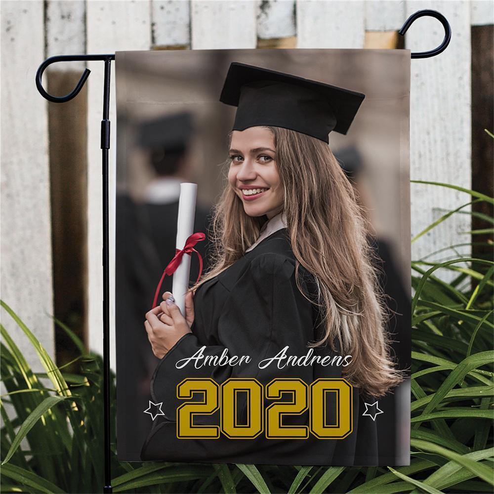 Custom Graduation Photo Garden Flag - soufeelus