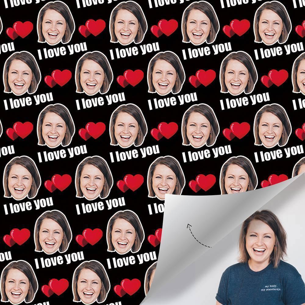 Custom Face Gift Wrap - I Love You - soufeelus