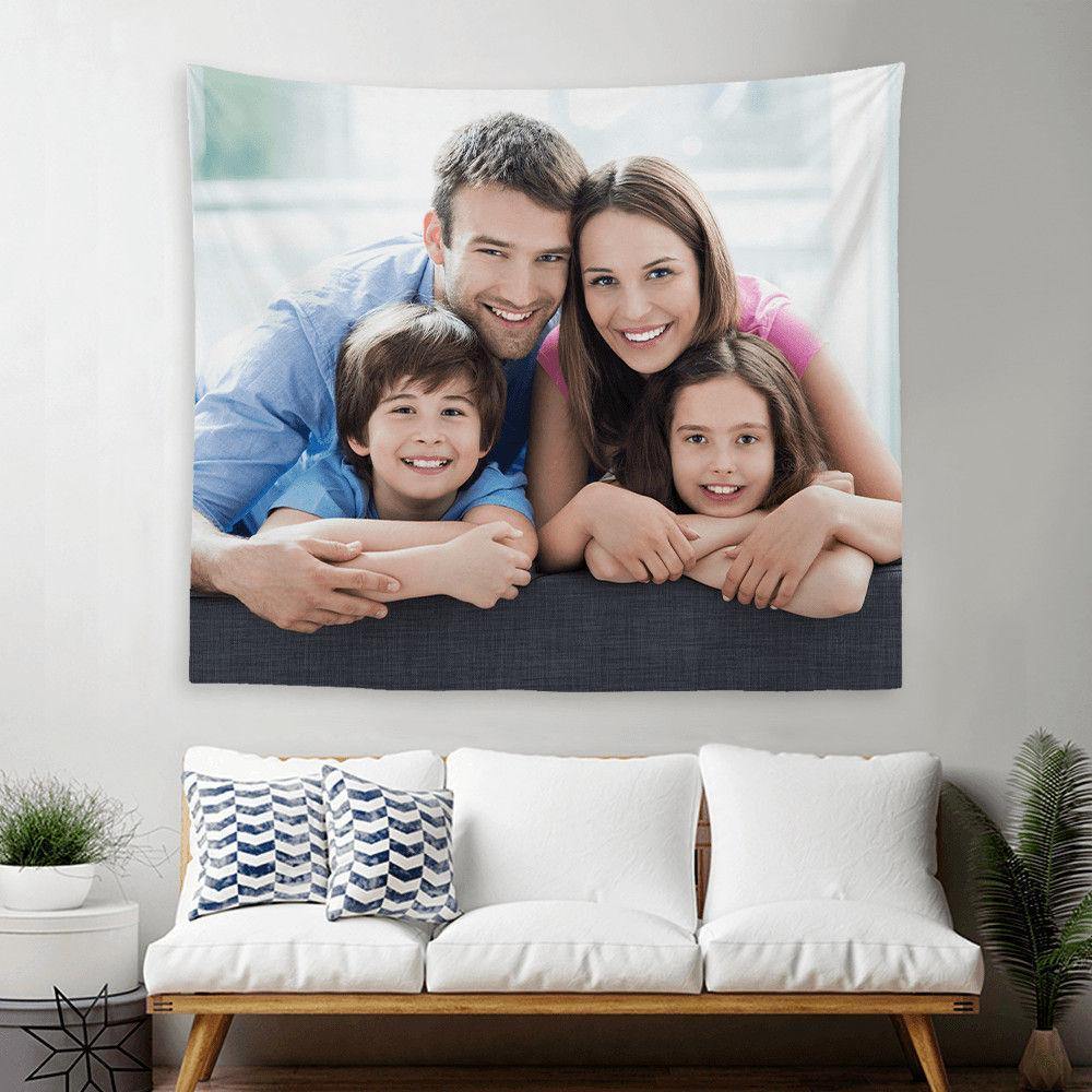 Custom Scenery Photo Tapestry Short Plush Wall Decor Hanging Painting Gift for Family - soufeelus