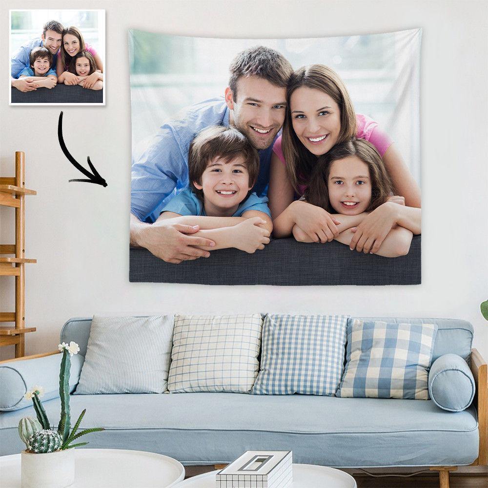 Custom Scenery Photo Tapestry Short Plush Wall Decor Hanging Painting Gift for Family detail