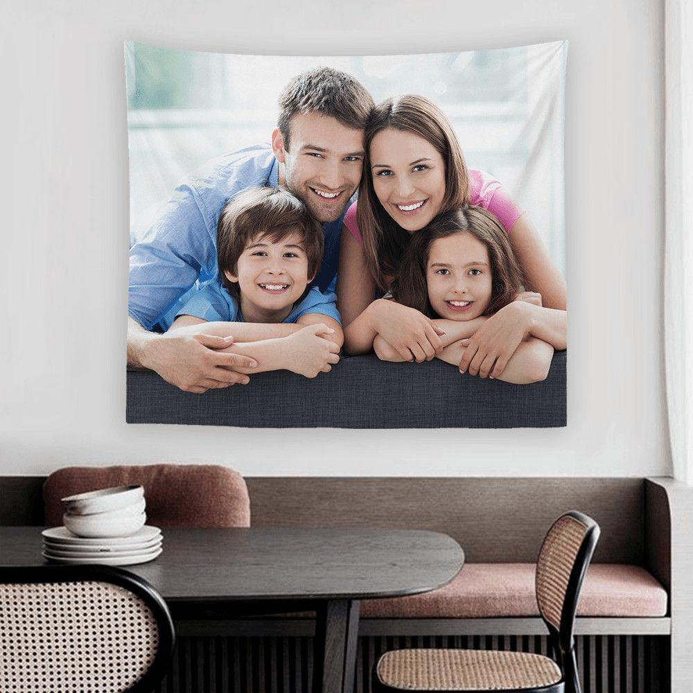 Custom Scenery Photo Tapestry Short Plush Wall Decor Hanging Painting Gift for Family - soufeelus