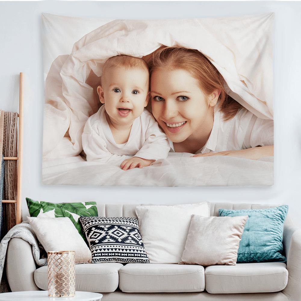 Photo Tapestry Short Plush Wall Decor Hanging Painting Gifts for Baby's Memorial Gifts - soufeelus