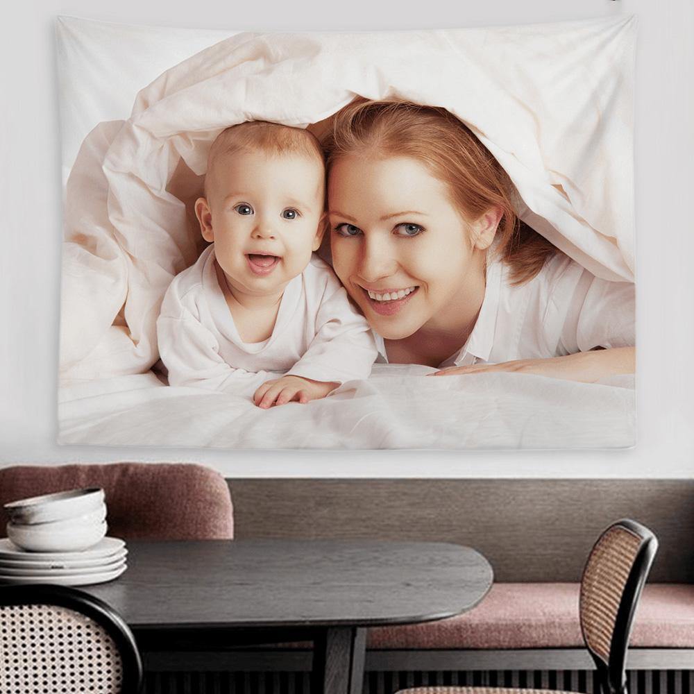 Photo Tapestry Short Plush Wall Decor Hanging Painting Gifts for Baby's Memorial Gifts - soufeelus