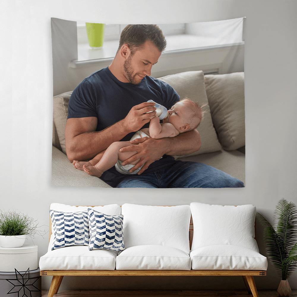 Photo Tapestry Short Plush Wall Decor Hanging Painting Gifts for Baby's Memorial Gifts - soufeelus
