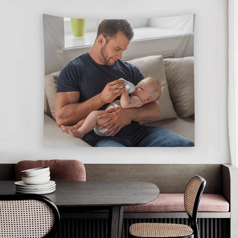 Photo Tapestry Short Plush Wall Decor Hanging Painting Gifts for Baby's Memorial Gifts - soufeelus