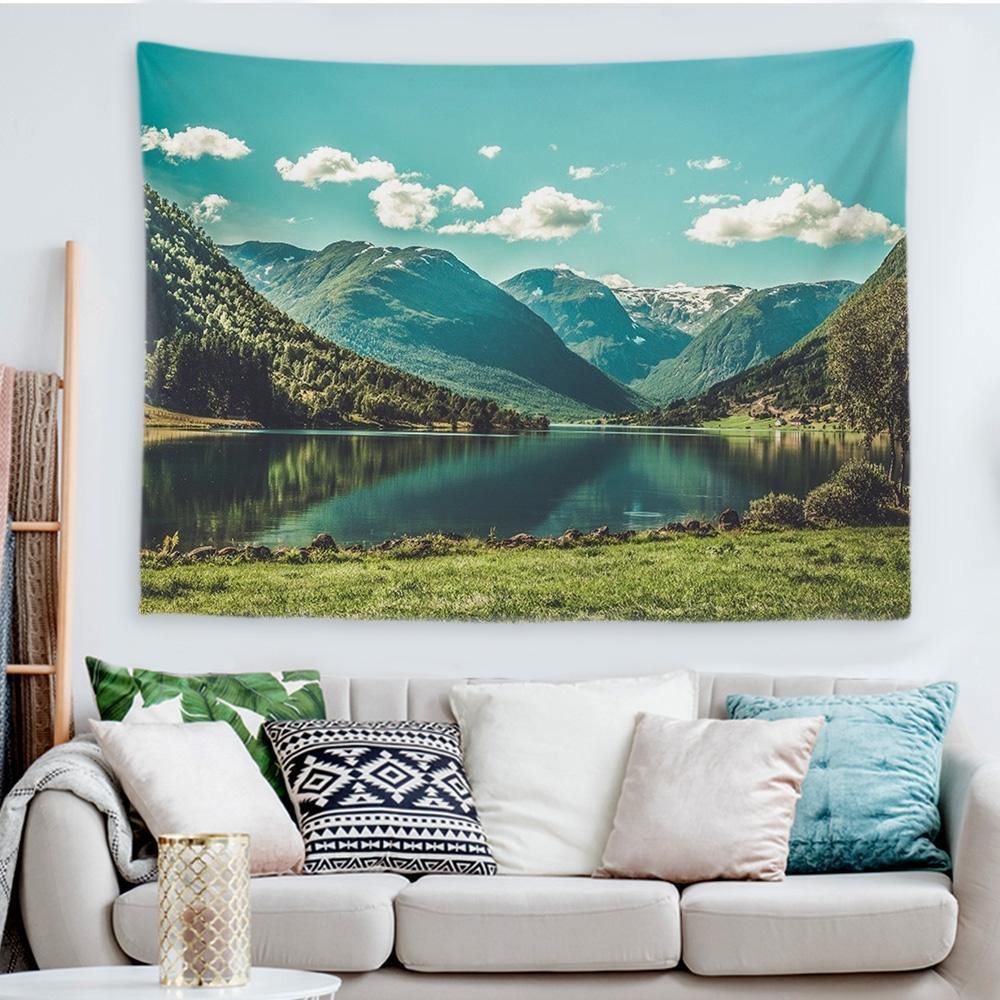 Custom Photo Tapestry Short Plush Wall Decor Hanging Painting Scenery Photo - soufeelus