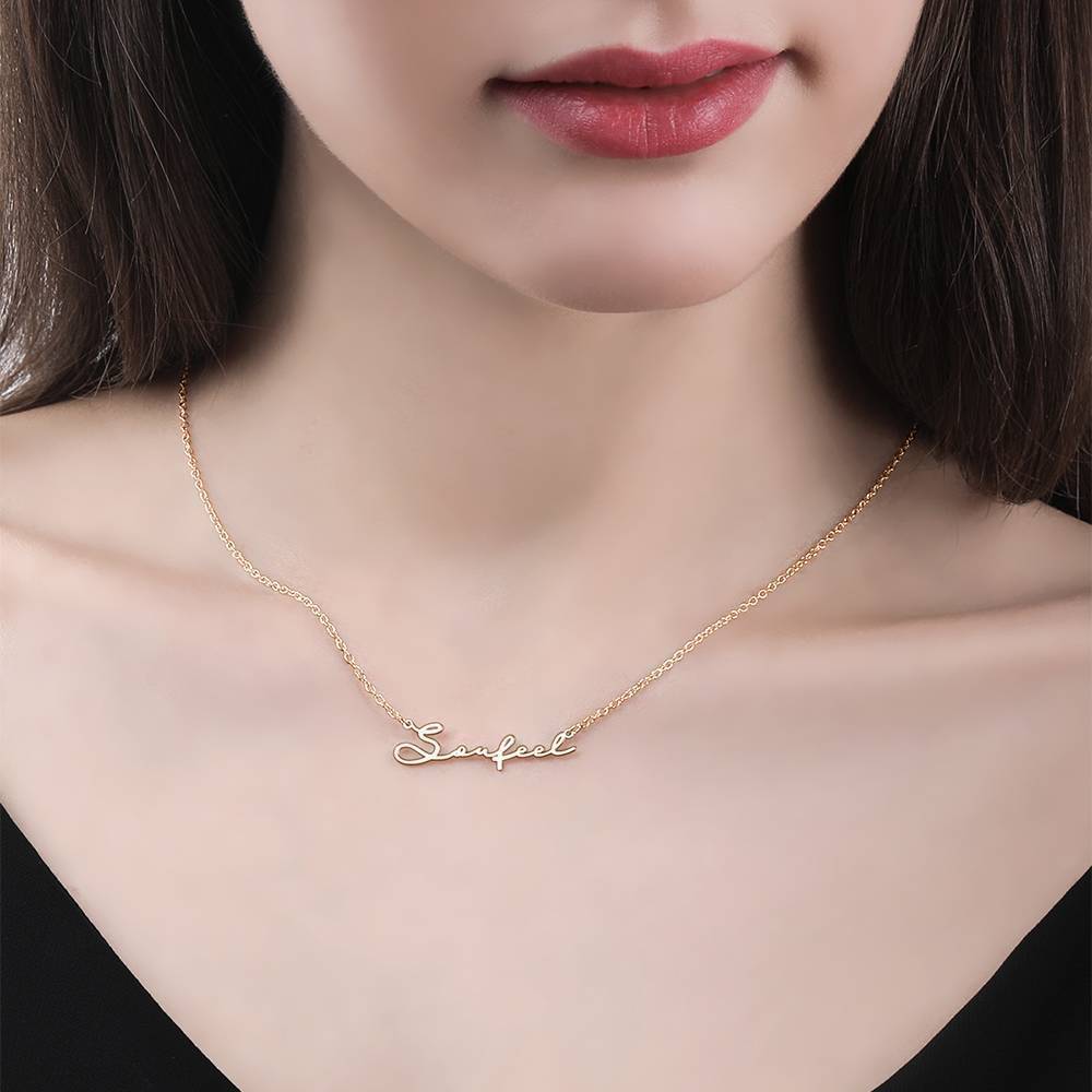 Signature Style Name Necklace, Unique Gifts Silver