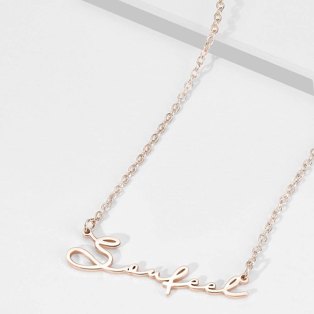 Signature Style Name Necklace, Unique Gifts Silver