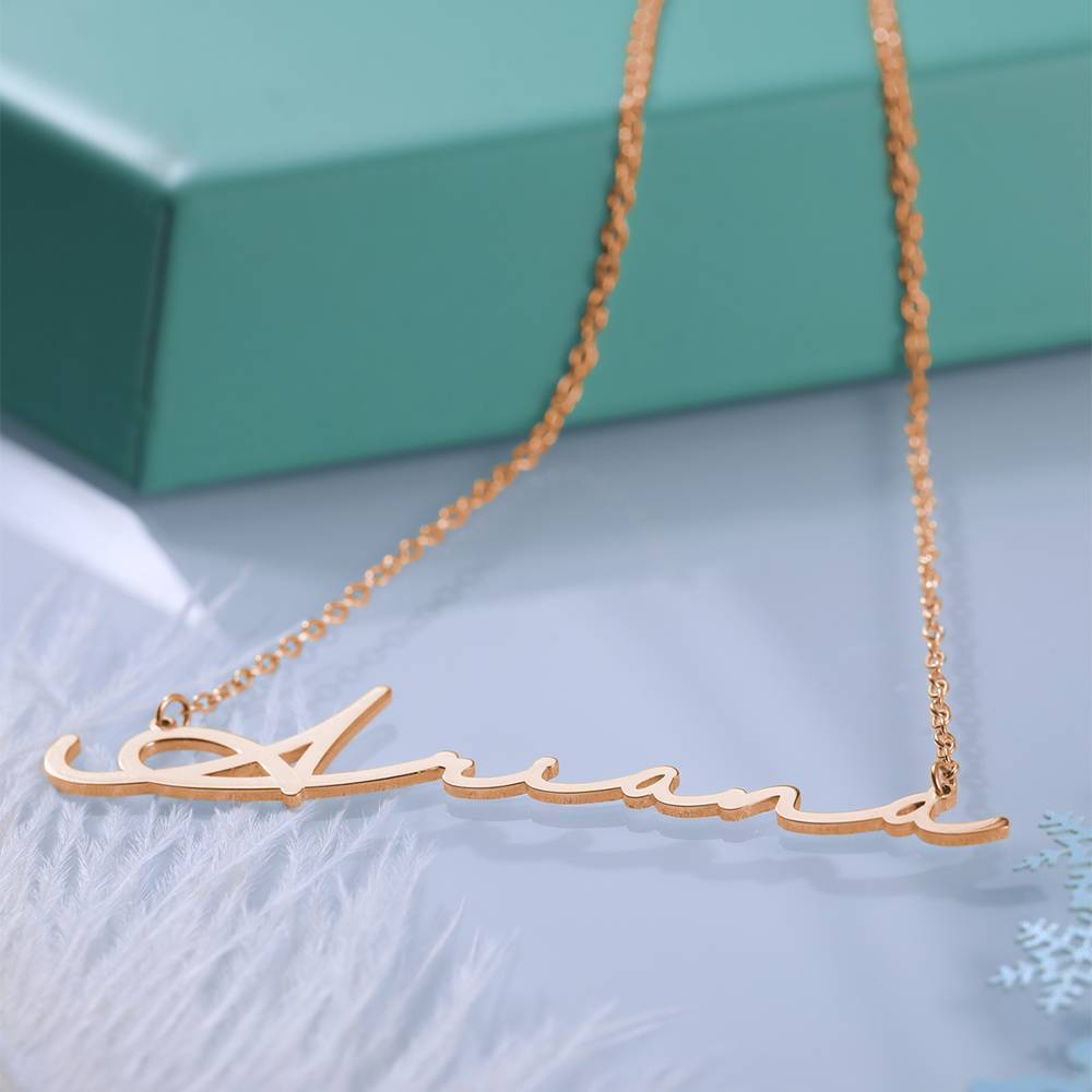 Signature Style Name Necklace, Unique Gifts Silver