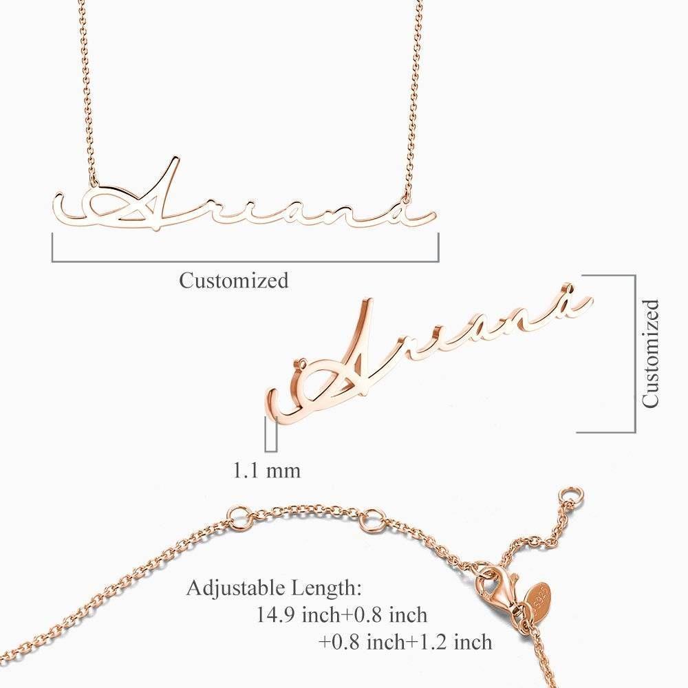 Signature Style Name Necklace, Unique Gifts Silver