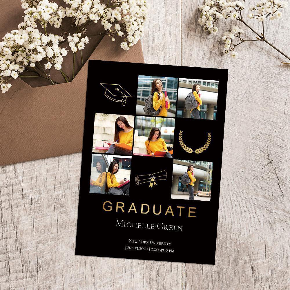 Custom Greeting Card Graduation Memorial Gift - soufeelus