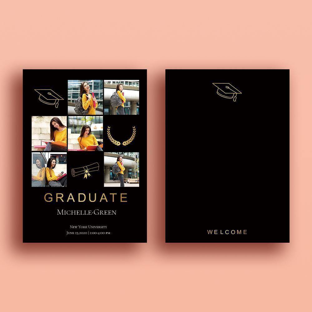 Custom Greeting Card Graduation Memorial Gift - soufeelus