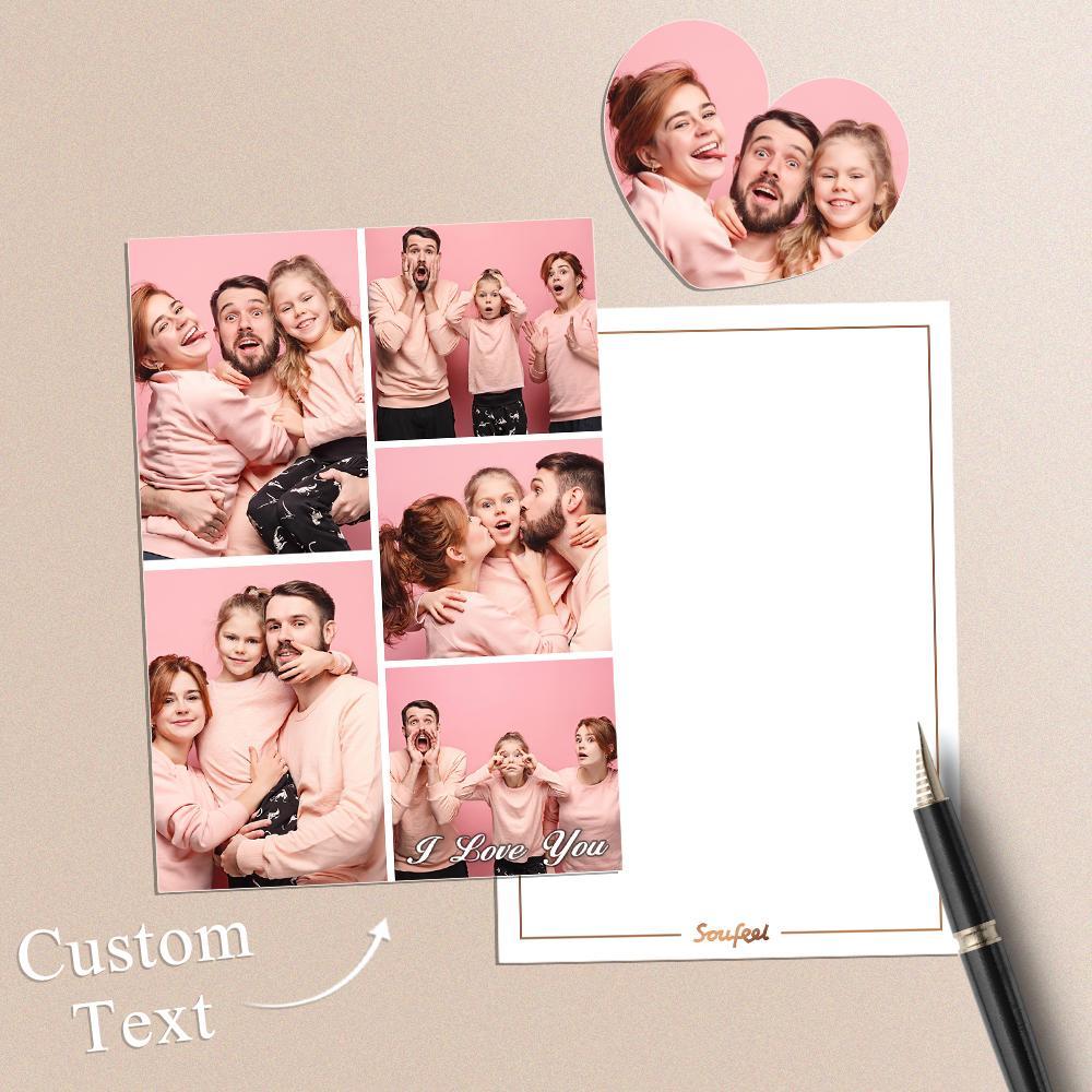 Custom Collage Photo Greeting Card with Text - soufeelus