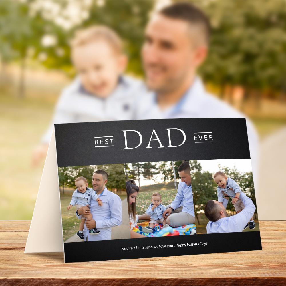 Custom Greeting Card for Fathers's Day Memorial Gift - Best Dad - soufeelus