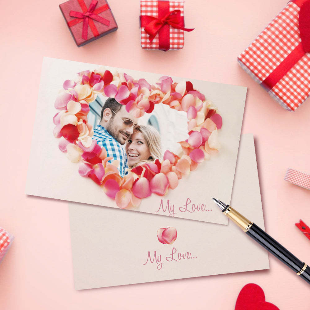 Custom Funny Valentine Heart Greeting Card for Wife Girlfriend Husband Boyfriend Anniversary - 