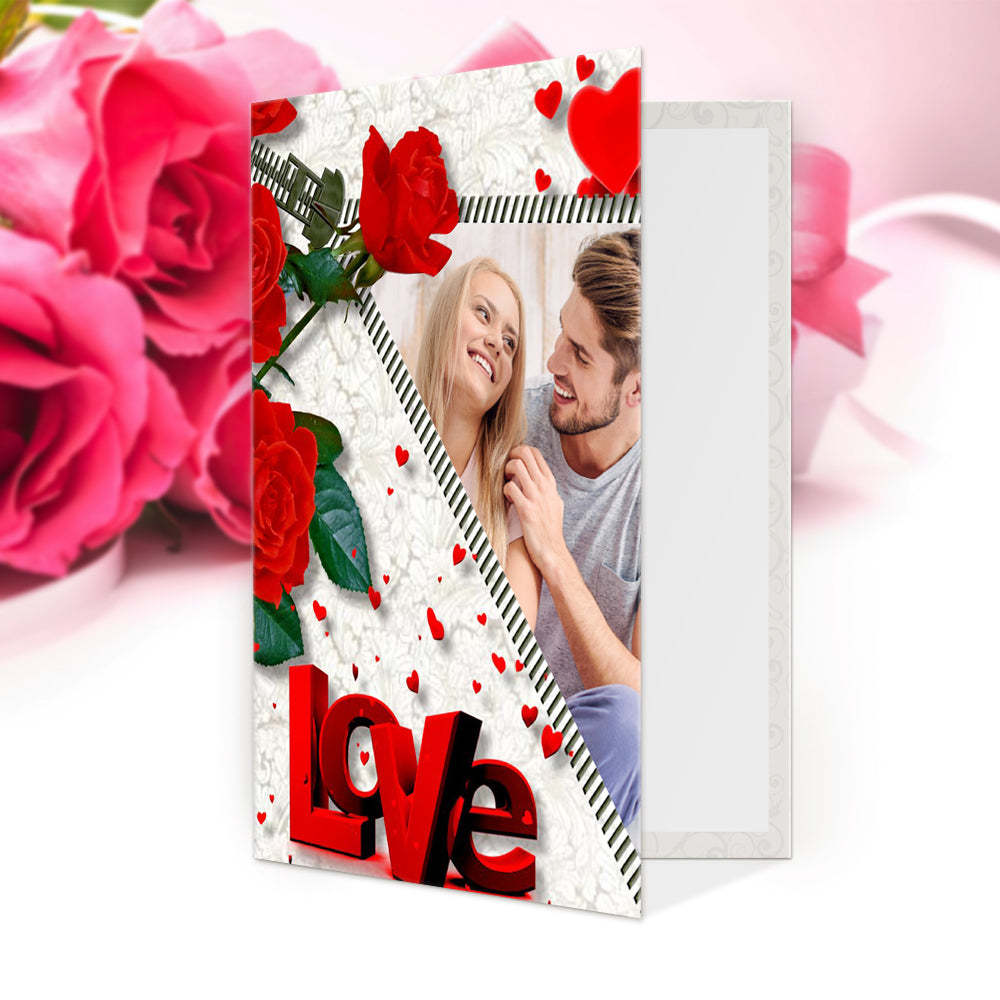 Custom Funny Valentine Heart Greeting Card for Wife Girlfriend Husband Boyfriend Anniversary - 