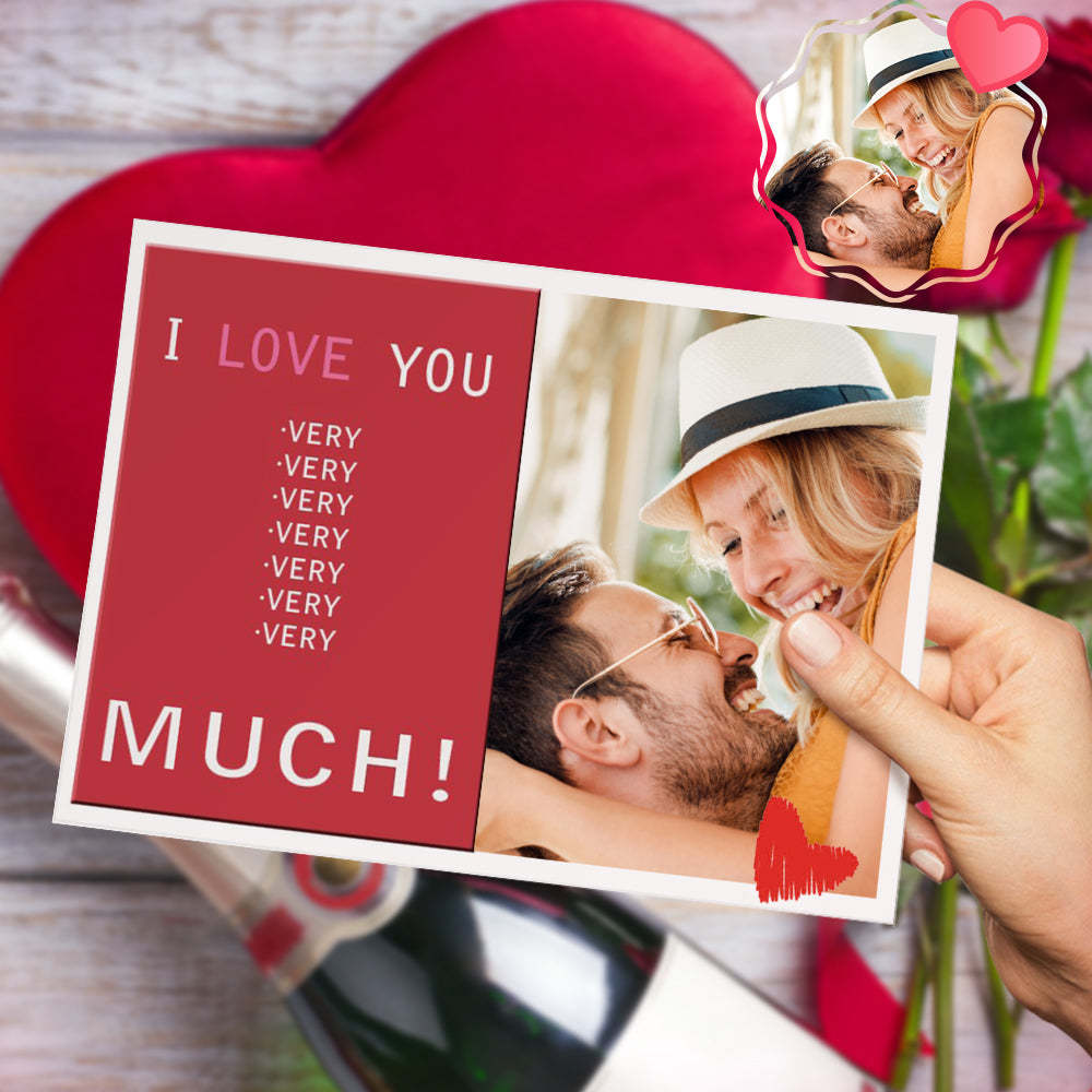 Custom Funny Valentine Heart Greeting Card for Wife Girlfriend Husband Boyfriend Anniversary - 