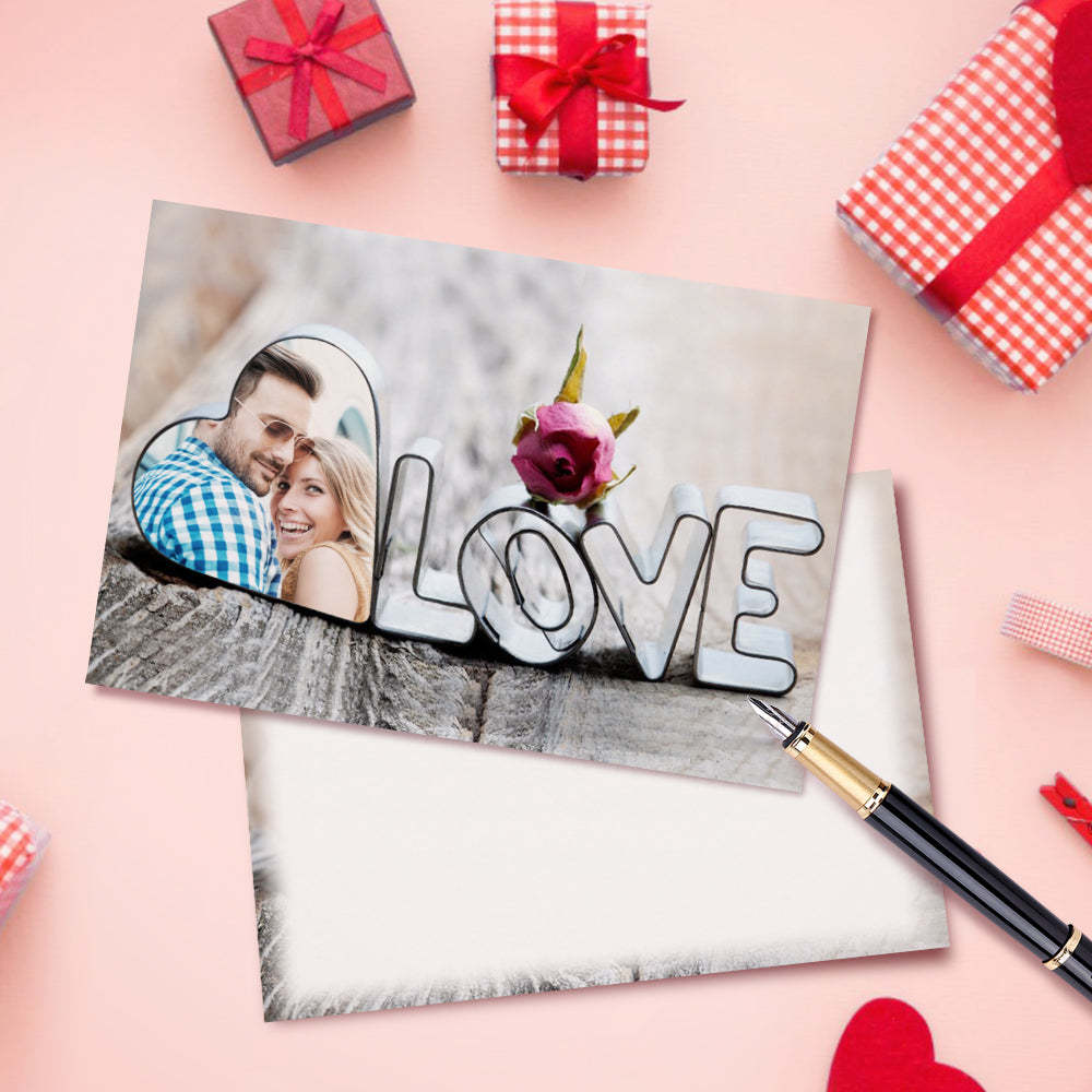 Custom Funny Valentine Heart Greeting Card for Wife Girlfriend Husband Boyfriend Anniversary -