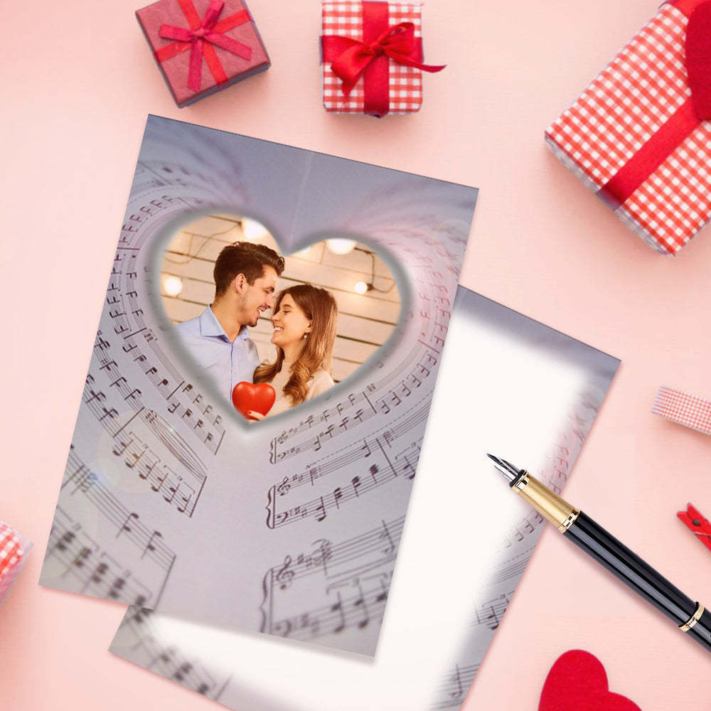 Custom Funny Valentine Heart Greeting Card for Wife Girlfriend Husband Boyfriend Anniversary - 