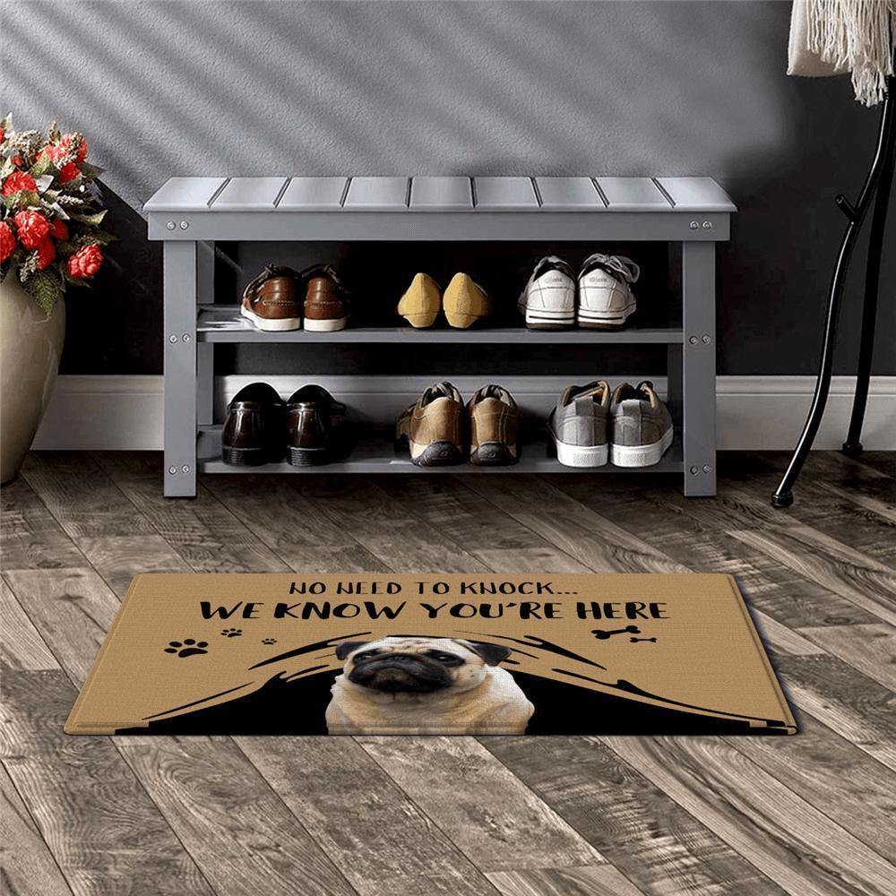 Custom Puppy Doormat - No Need To Knock With Your Pet's Photo - soufeelus