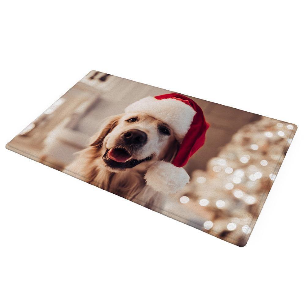 Custom Floor Mat Photo Mats with Cute Dog for Christmas Gifts - soufeelus