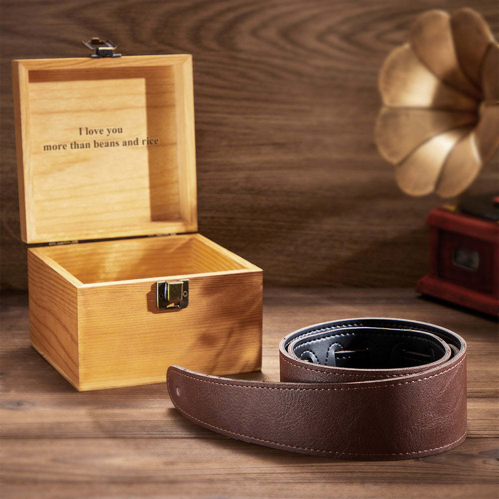 Custom Engraved Storage Box Guitar Strap Accessories Gifts - soufeelus