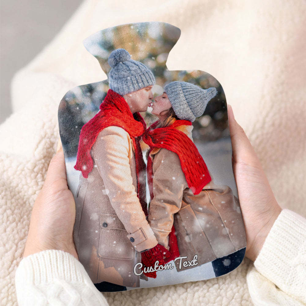 Custom Photo Hot Water Bottle Hot Compress and Cold Therapy Hot Water Bag for Winter Gifts - soufeelus