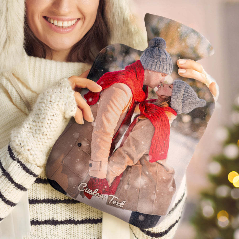 Custom Photo Hot Water Bottle Hot Compress and Cold Therapy Hot Water Bag for Winter Gifts - soufeelus