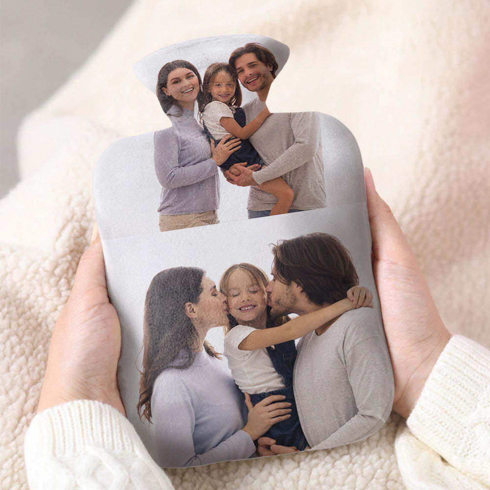 Custom Photo Hot Water Bottle Hot Compress and Cold Therapy Hot Water Bag for Winter Gifts - soufeelus