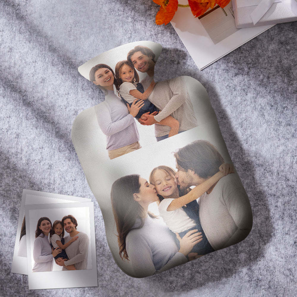 Custom Photo Hot Water Bottle Hot Compress and Cold Therapy Hot Water Bag for Winter Gifts - soufeelus