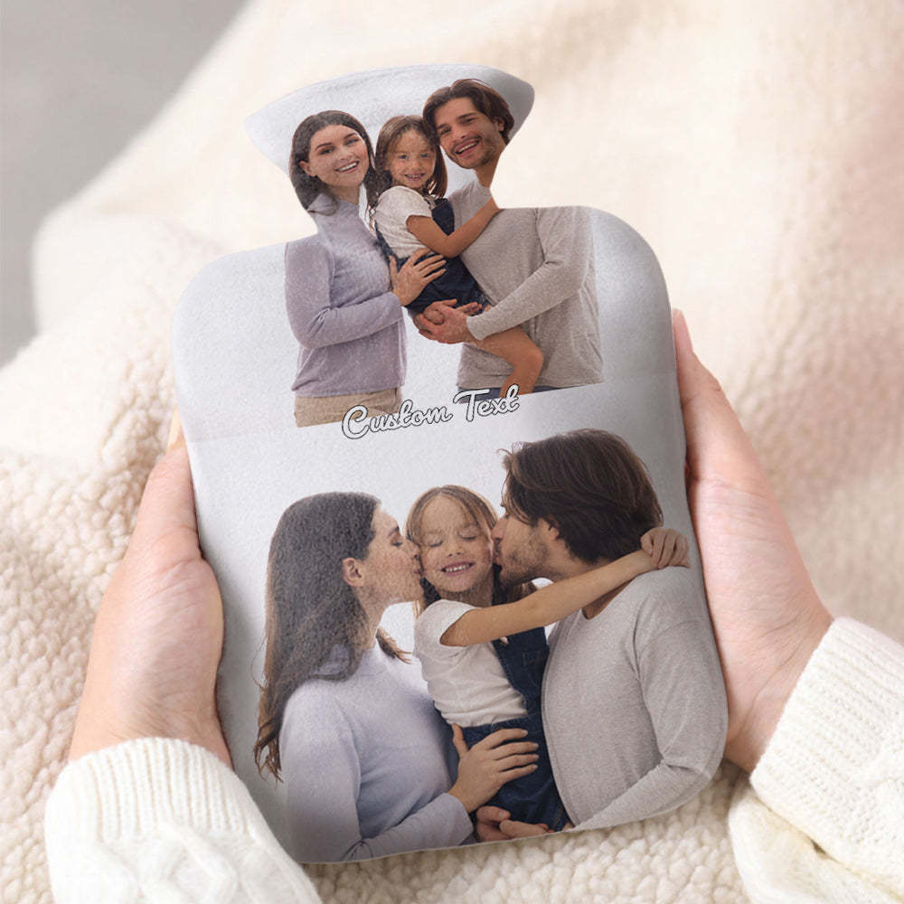 Custom Photo Hot Water Bottle Hot Compress and Cold Therapy Hot Water Bag for Winter Gifts - soufeelus