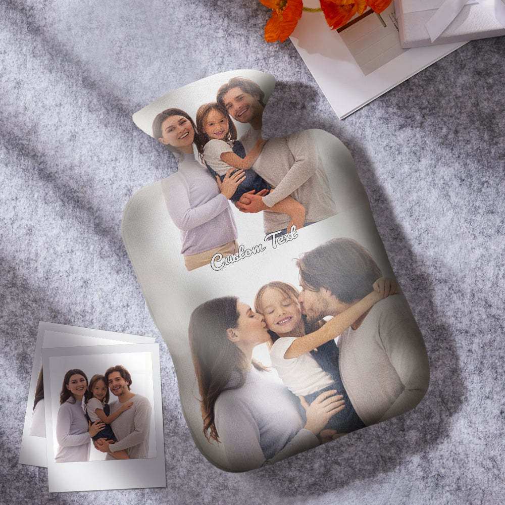 Custom Photo Hot Water Bottle Hot Compress and Cold Therapy Hot Water Bag for Winter Gifts - soufeelus