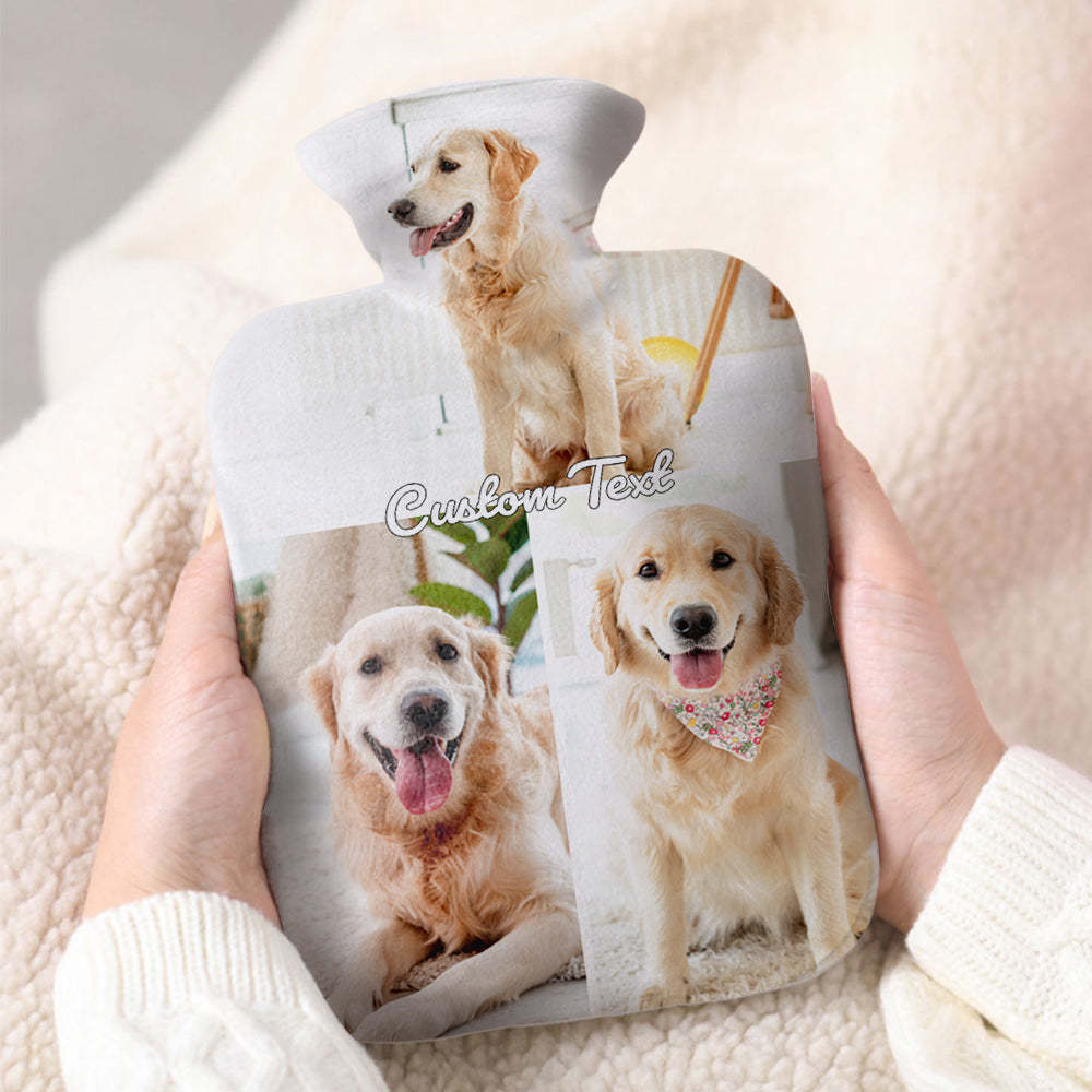 Custom Photo Hot Water Bottle Hot Compress and Cold Therapy Hot Water Bag for Winter Gifts - soufeelus