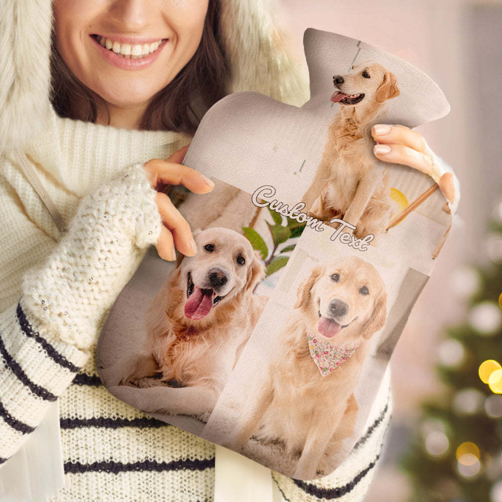 Custom Photo Hot Water Bottle Hot Compress and Cold Therapy Hot Water Bag for Winter Gifts - soufeelus