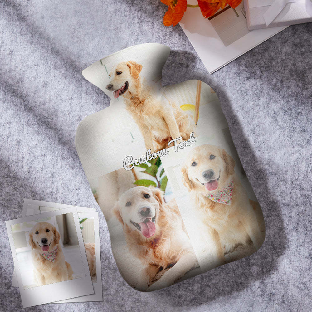 Custom Photo Hot Water Bottle Hot Compress and Cold Therapy Hot Water Bag for Winter Gifts - soufeelus