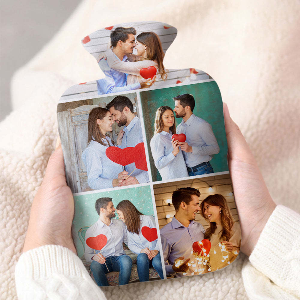 Custom Photo Hot Water Bottle Hot Compress and Cold Therapy Hot Water Bag for Winter Gifts - soufeelus