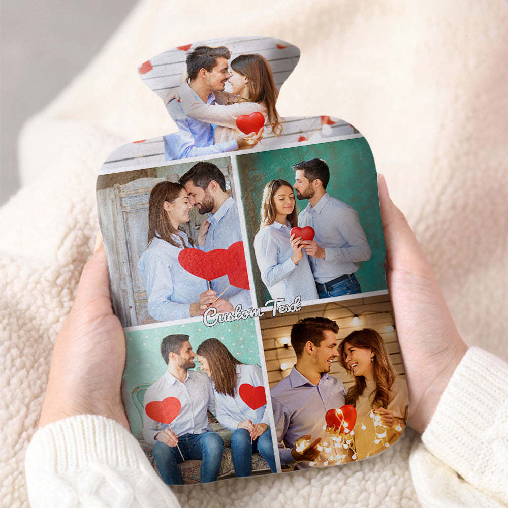 Custom Photo Hot Water Bottle Hot Compress and Cold Therapy Hot Water Bag for Winter Gifts - soufeelus