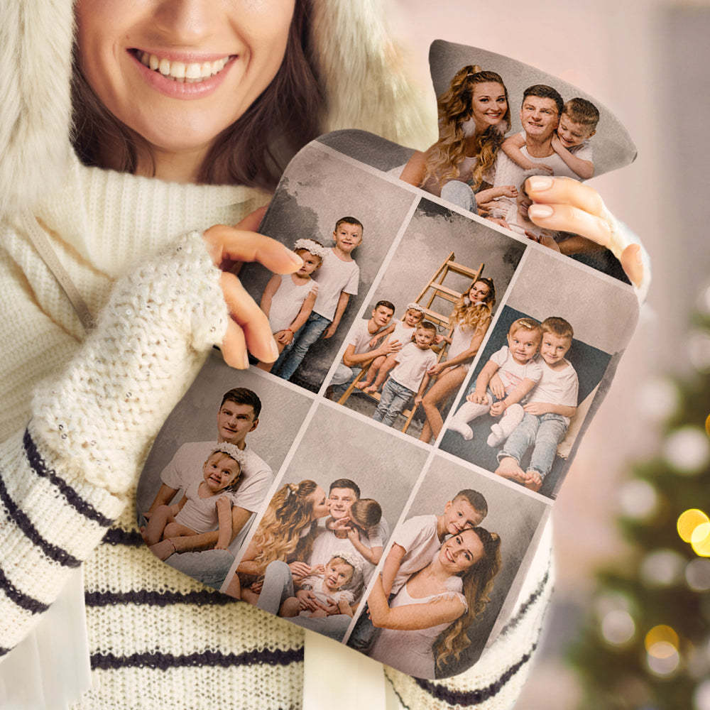 Custom Photo Hot Water Bottle Hot Compress and Cold Therapy Hot Water Bag for Winter Gifts - soufeelus