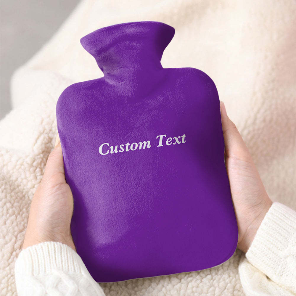 Custom Hot Water Bottle Hot Compress and Cold Therapy Hot Water Bag for Winter Gifts - soufeelus