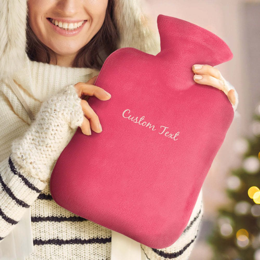 Custom Hot Water Bottle Hot Compress and Cold Therapy Hot Water Bag for Winter Gifts - soufeelus