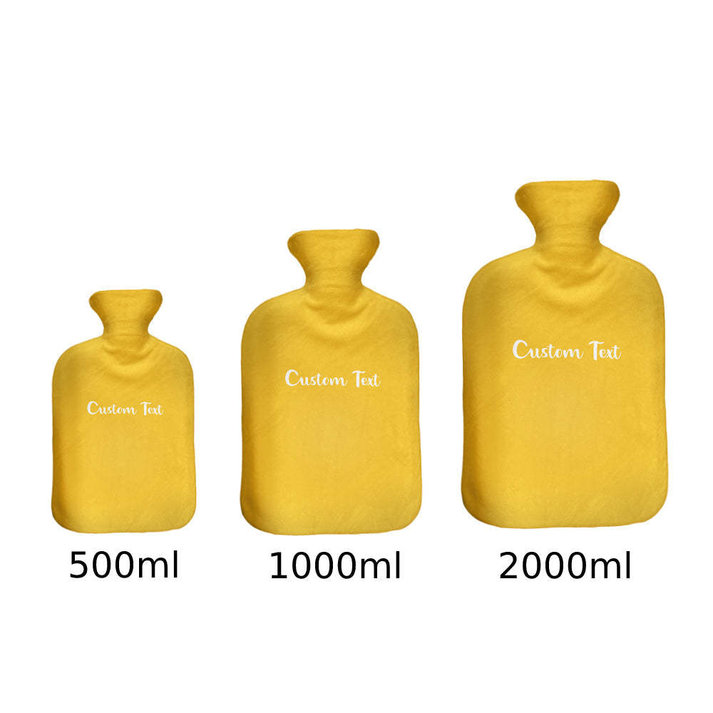Custom Hot Water Bottle Hot Compress and Cold Therapy Hot Water Bag for Winter Gifts - soufeelus