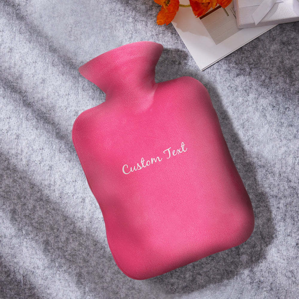 Custom Hot Water Bottle Hot Compress and Cold Therapy Hot Water Bag for Winter Gifts - soufeelus