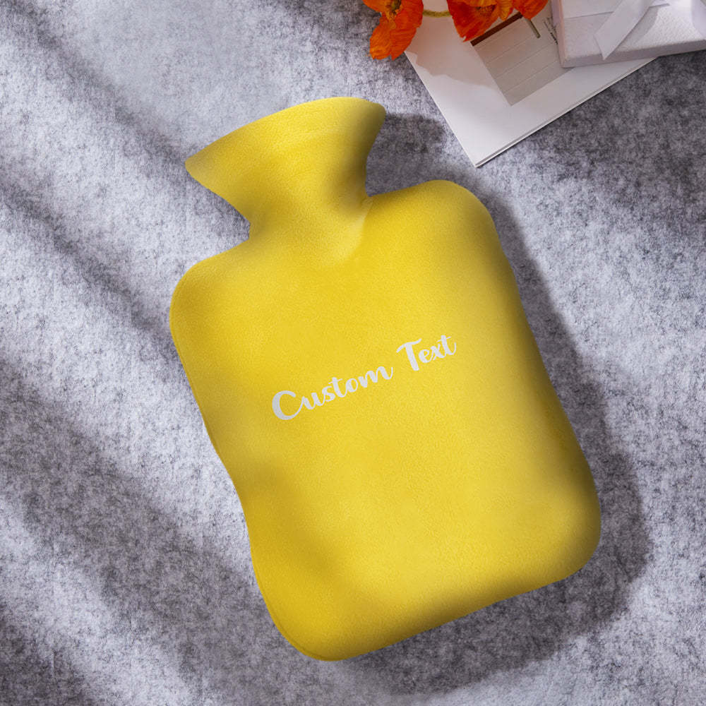 Custom Hot Water Bottle Hot Compress and Cold Therapy Hot Water Bag for Winter Gifts - soufeelus