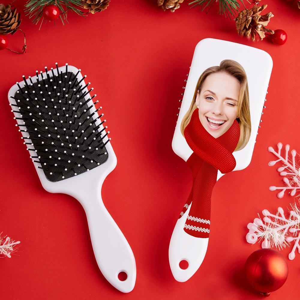 Custom Photo Face Air Cushion Comb Winter scarf shape hairdressing gift