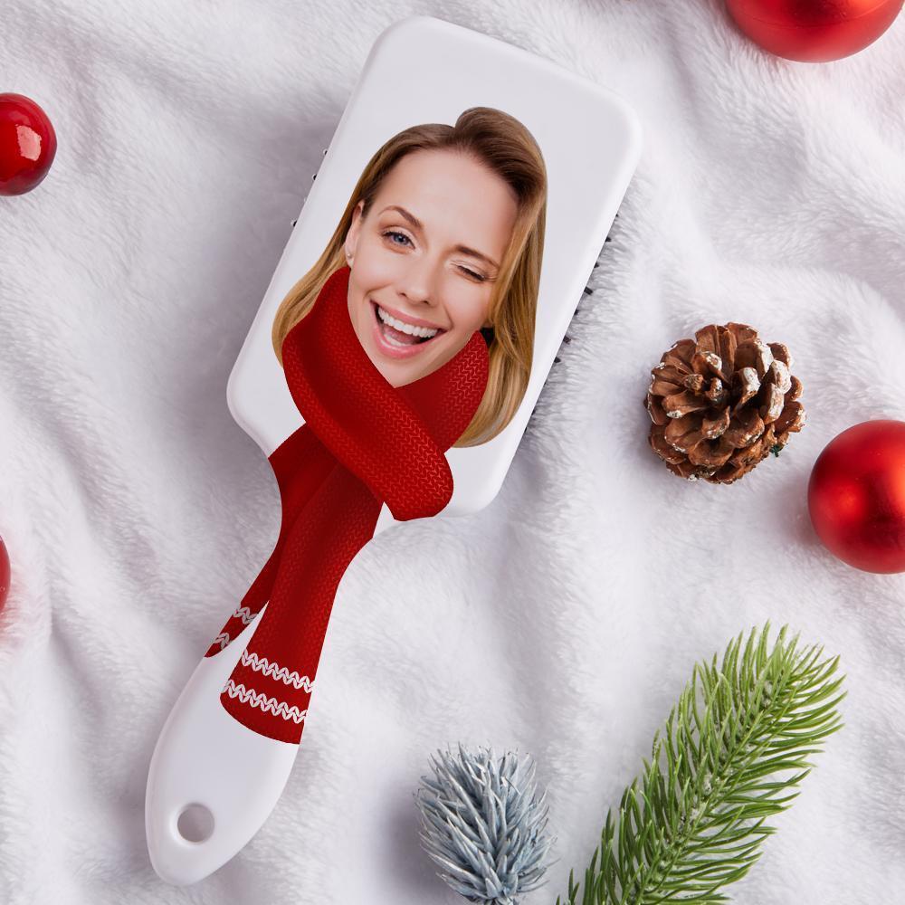 Custom Photo Face Air Cushion Comb Winter scarf shape hairdressing gift