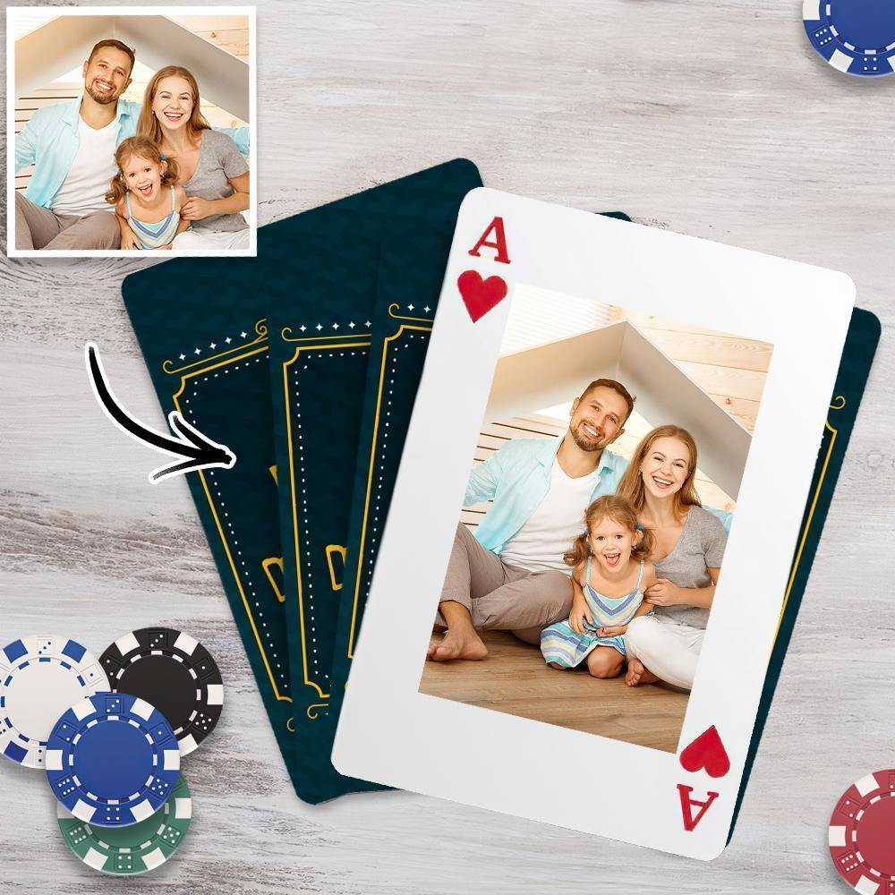 Custom Poker Cards Custom Playing Cards Personalised Double-side Fun Game for Family - soufeelus