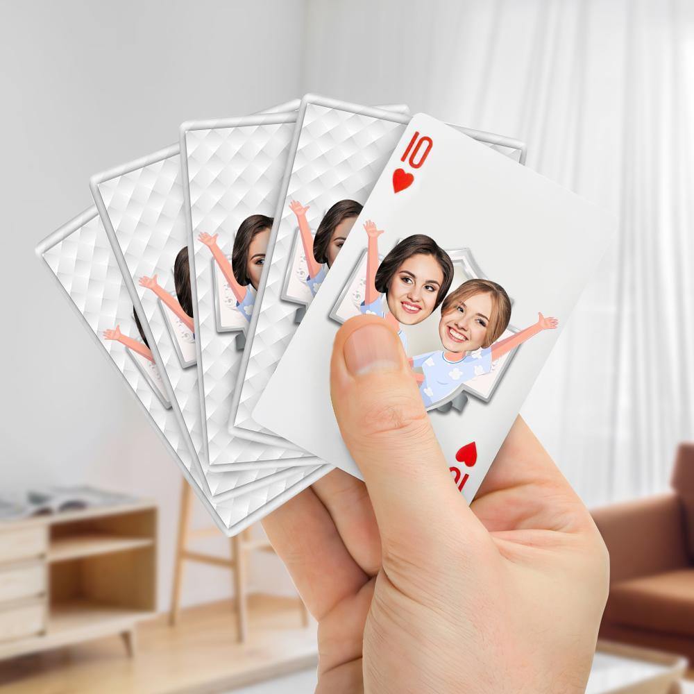 Custom Poker Cards Custom Playing Cards Personalised Photo for Double-side Best Friends - soufeelus